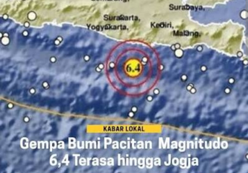 Gempa M 6,4 Guncang Pacitan Hari Ini: Update Dampak, Penyebab Megathrust, dan Info BMKG