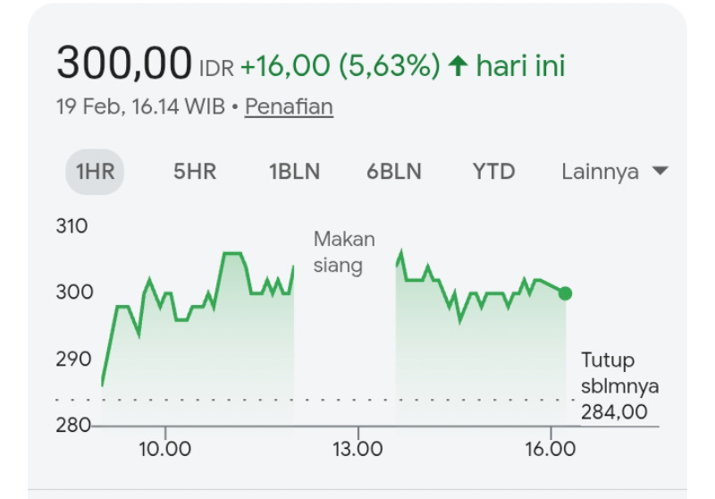 Analisis Saham BUMI Hari Ini: Melaju +5,63%, Uji Resistance Kuat di Rp330