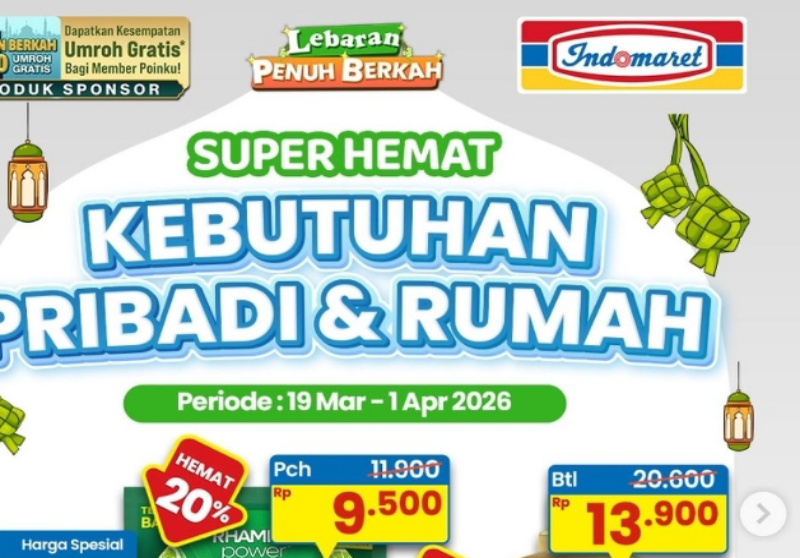 Katalog Promo Indomaret Hari Ini 19 Maret 2026: Spesial Libur Nyepi, Banjir Diskon Super Hemat!