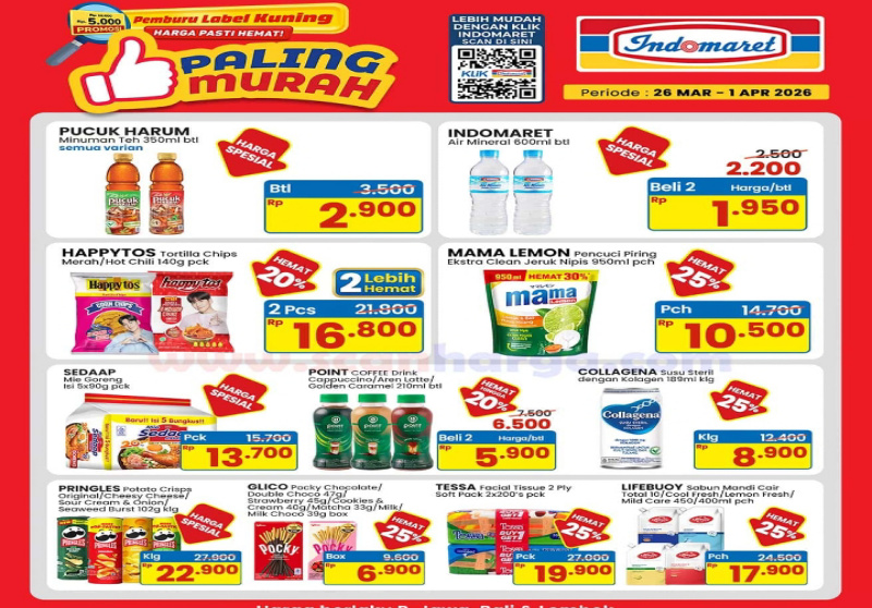 Katalog Promo JSM Indomaret Hari Ini 27 Maret 2026: Diskon Gula, Beras, dan Kejutan Akhir Bulan