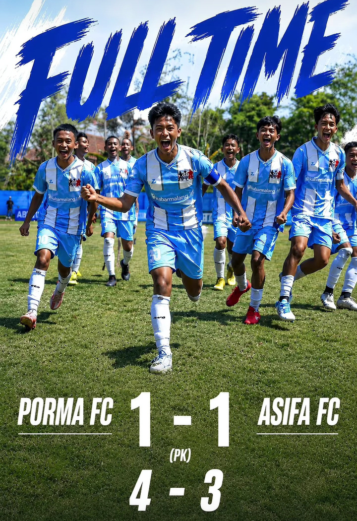 Tundukkan ASIFA Lewat Adu Penalti, SSB Porma FC U-15 Sabet Juara 3 Piala Soeratin U-15 2026 Zona Malang 27 SSB Porma FC U-15 sukses menyabet gelar juara ketiga dalam ajang Piala Soeratin U-15 2026 Zona Malang