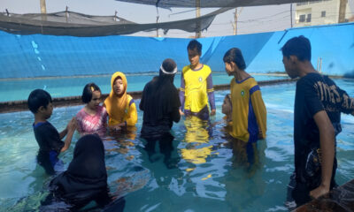 Kegiatan Olahraga Renang Anak SLB Sathiten Kota Malang Digelar di Kolam Renang Sulfat Barracuda's